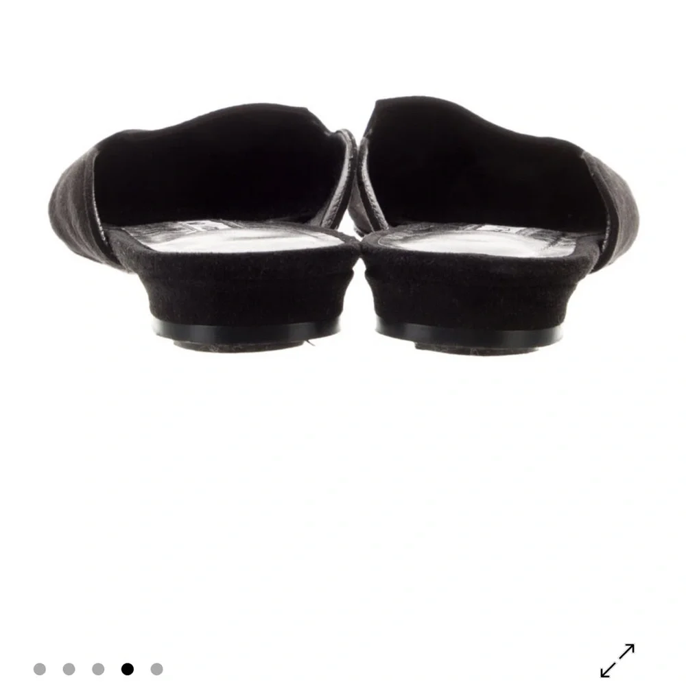 Manolo Blahnik Black Suede Mules - Picture 4 of 5